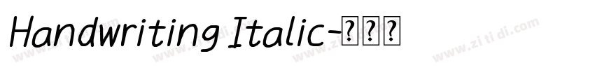 Handwriting Italic字体转换